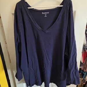Roaman's Women's Navy Top